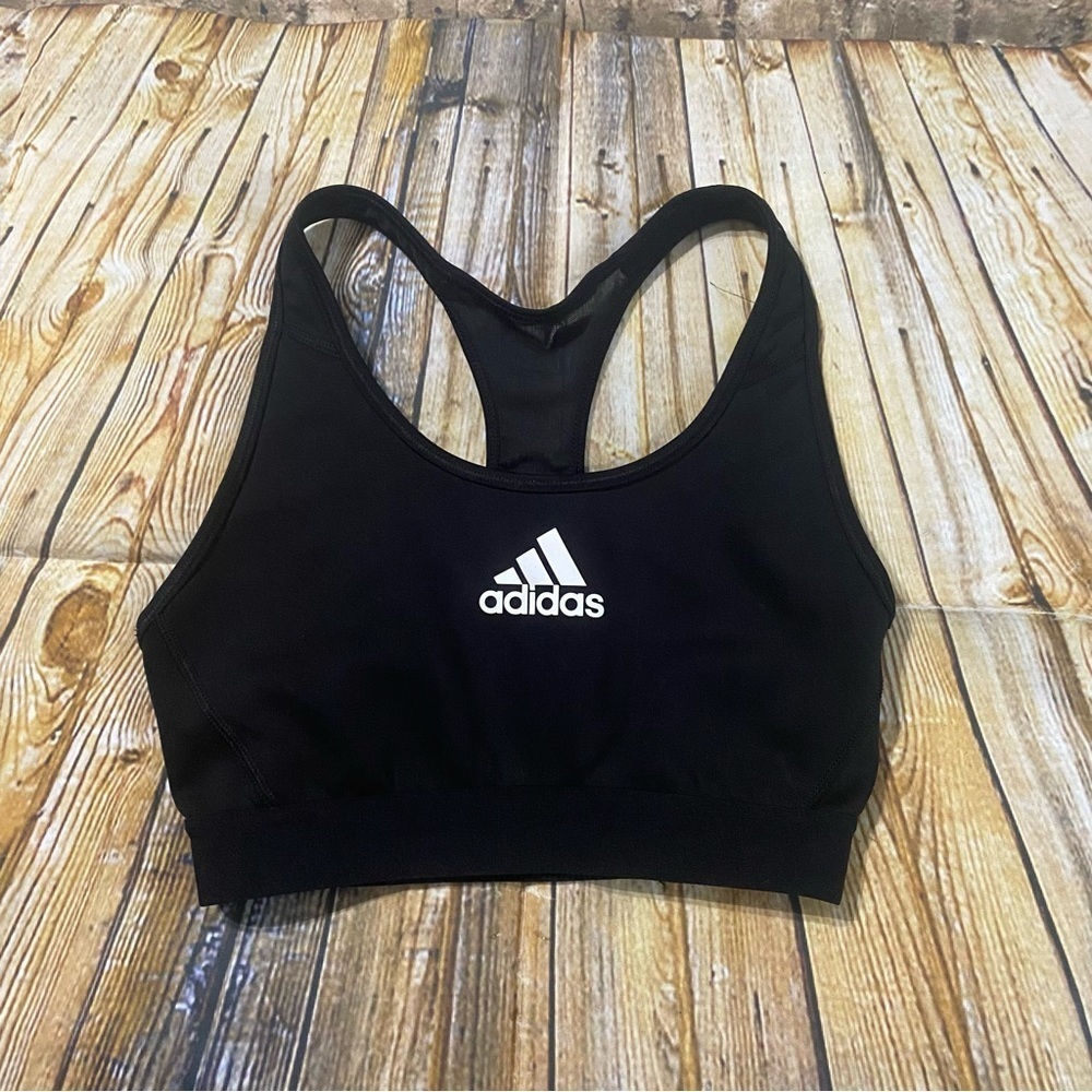 Adidas Black Lined Sports Bra
